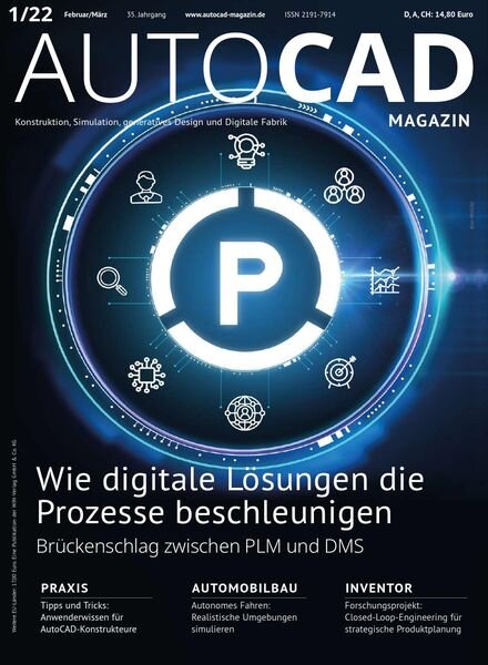 Autocad & Inventor Magazin – Februar-Marz 2022 Cover