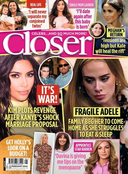 Closer UK – 09 February 2022 Cover