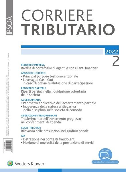 Corriere Tributario – Febbraio 2022 Cover