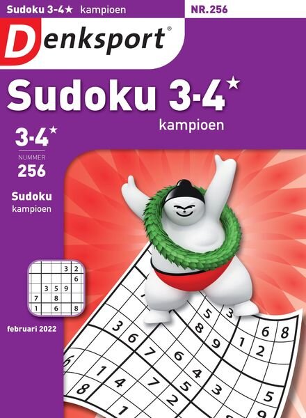 Denksport Sudoku 3-4 kampioen – 03 februari 2022 Cover