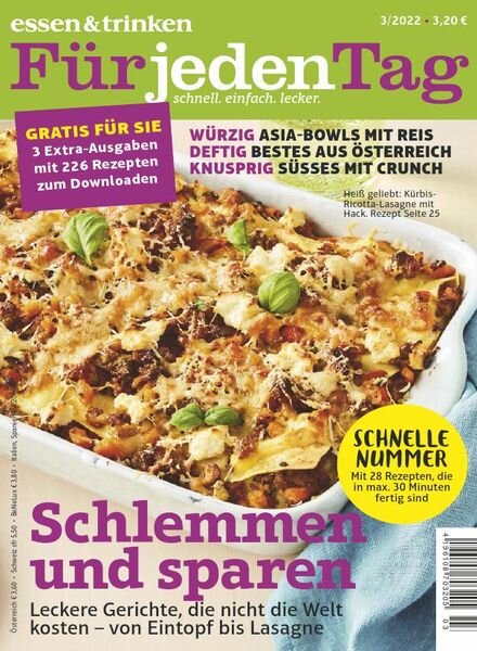 Essen & Trinken Fur jeden Tag – Marz 2022 Cover