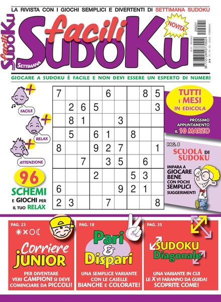 Facili Sudoku – febbraio 2022 Cover