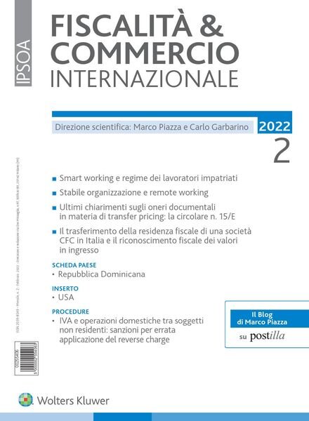 Fiscalita & Commercio Internazionale – Febbraio 2022 Cover