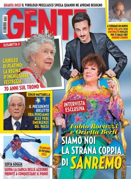 Gente Italia – 12 febbraio 2022 Cover
