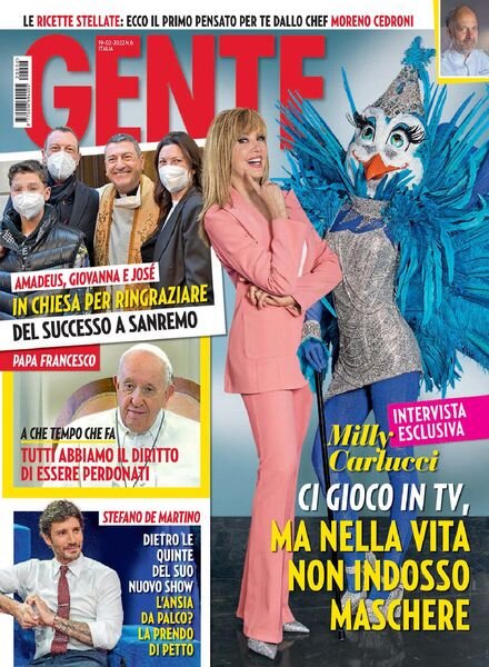 Gente Italia – 19 febbraio 2022 Cover