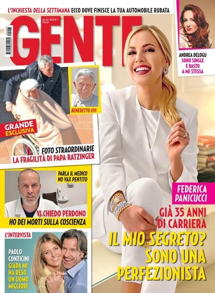 Gente Italia – 26 febbraio 2022 Cover