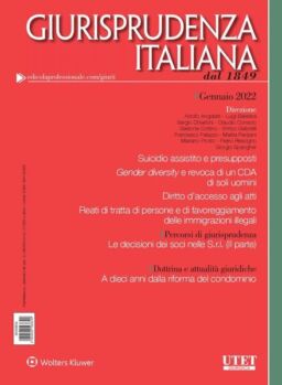 Giurisprudenza Italiana – Gennaio 2022