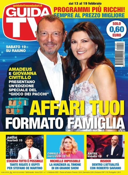 GuidaTV – 08 febbraio 2022 Cover