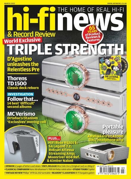 Hi-Fi News – March 2022 Cover