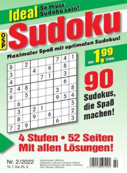 Ideal Sudoku – Nr 2 2022