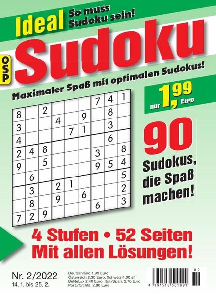 Ideal Sudoku – Nr 2 2022 Cover