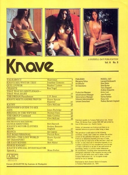 Knave – Vol 6 N 9 Cover