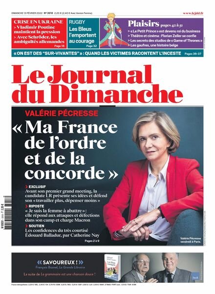 Le Journal du Dimanche – 13 fevrier 2022 Cover