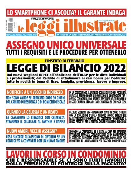 Leggi Illustrate – febbraio 2022 Cover