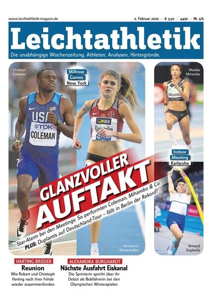 Leichtathletik – Februar 2022 Cover