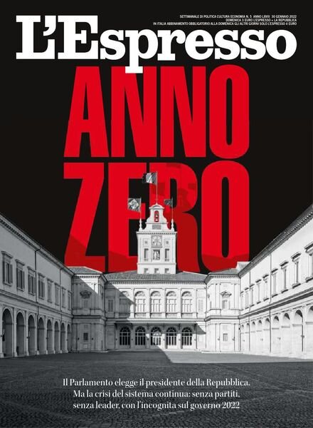 l’Espresso – 30 Gennaio 2022 Cover