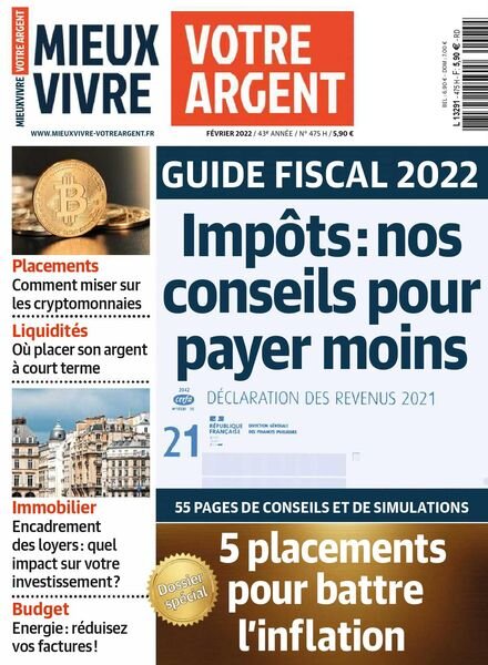 Mieux Vivre Votre Argent – fevrier 2022 Cover