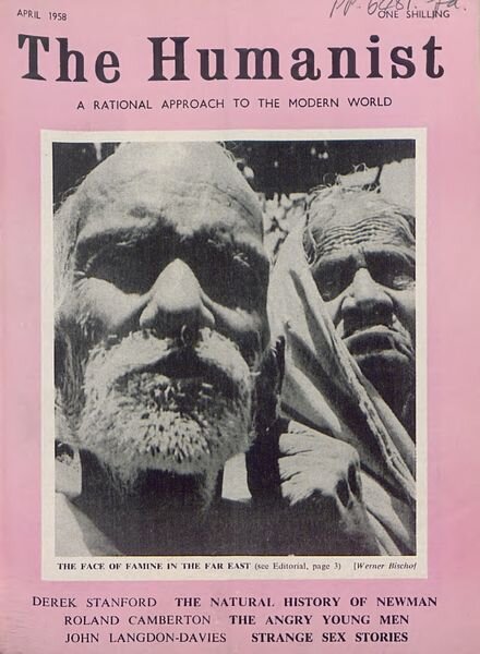 New Humanist – The Humanist, April 1958 Cover