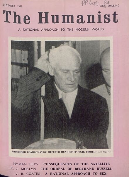 New Humanist – The Humanist, December 1957 Cover