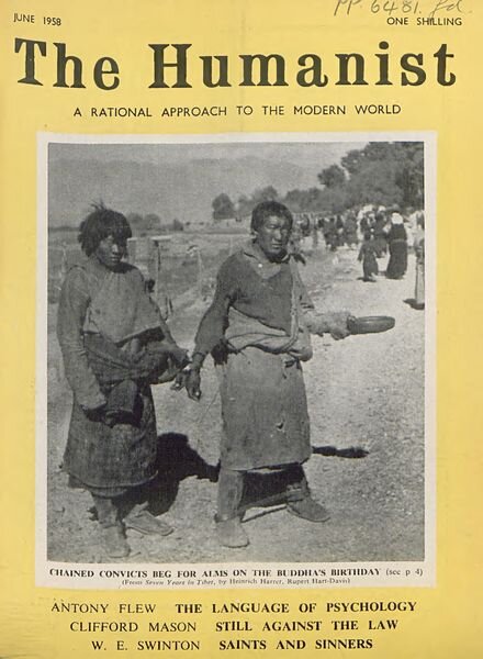 New Humanist – The Humanist, June 1958 Cover