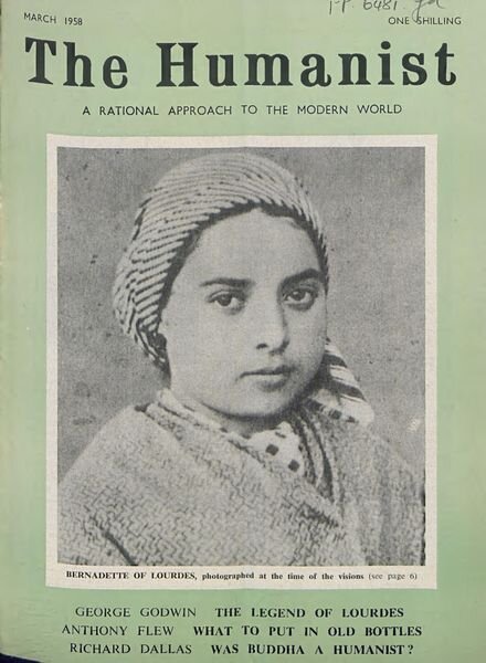 New Humanist – The Humanist, March 1958 Cover