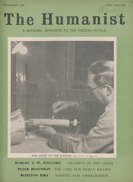 New Humanist – The Humanist November 1956 Cover