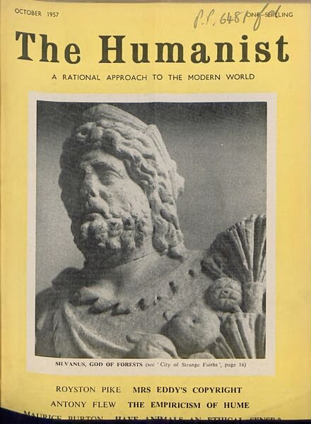 New Humanist – The Humanist, October 1957 Cover