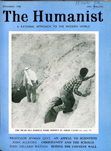 New Humanist – The Humanist, September 1958 Cover