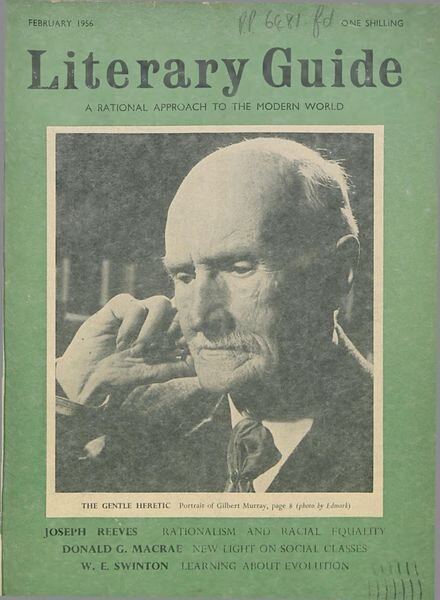 New Humanist – The Literary Guide February 1956 Cover