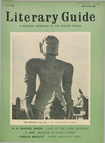 New Humanist – The Literary Guide July 1956 Cover