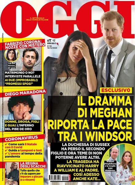 Oggi – 10 dicembre 2020 Cover