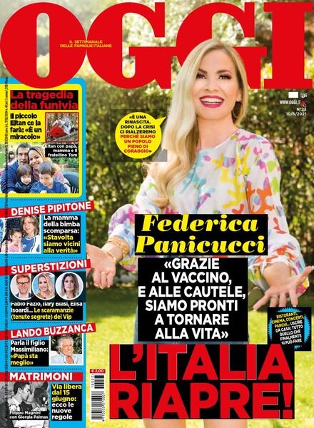 Oggi – 10 giugno 2021 Cover