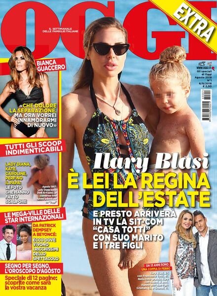 Oggi – 13 agosto 2018 Cover