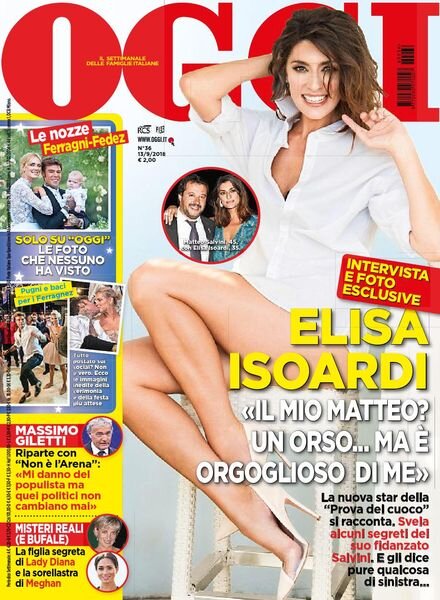 Oggi – 13 settembre 2018 Cover