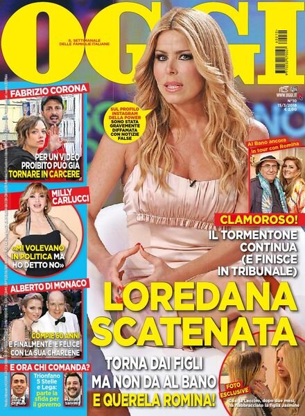 Oggi – 15 marzo 2018 Cover