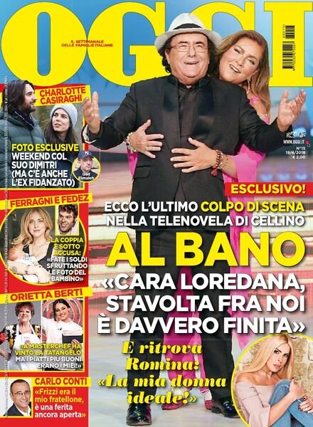 Oggi – 19 aprile 2018 Cover
