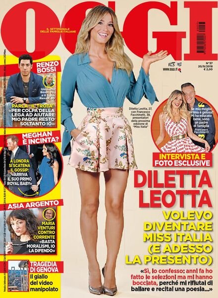 Oggi – 20 settembre 2018 Cover