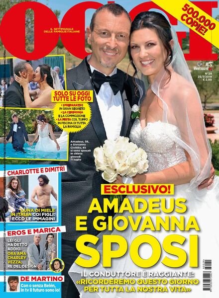 Oggi – 24 luglio 2019 Cover
