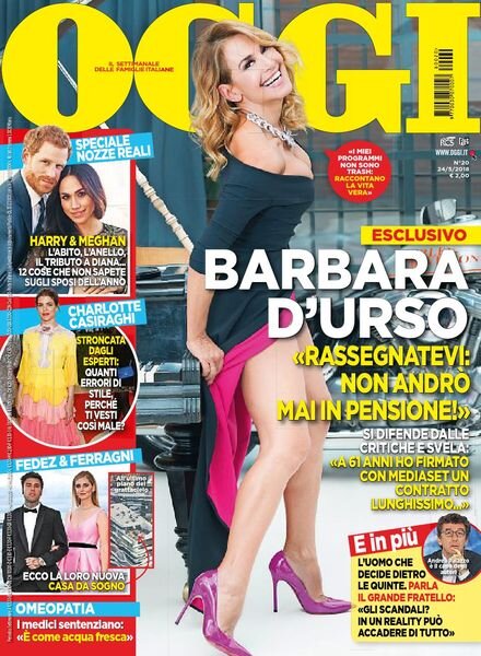 Oggi – 24 maggio 2018 Cover