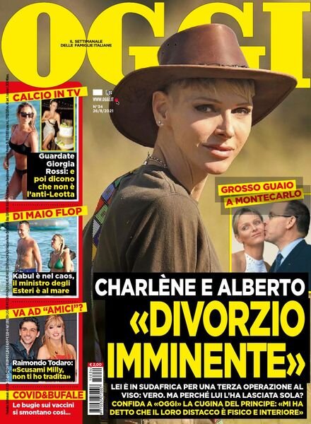 Oggi – 26 agosto 2021 Cover