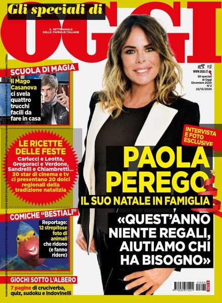 Oggi – 29 dicembre 2020 Cover