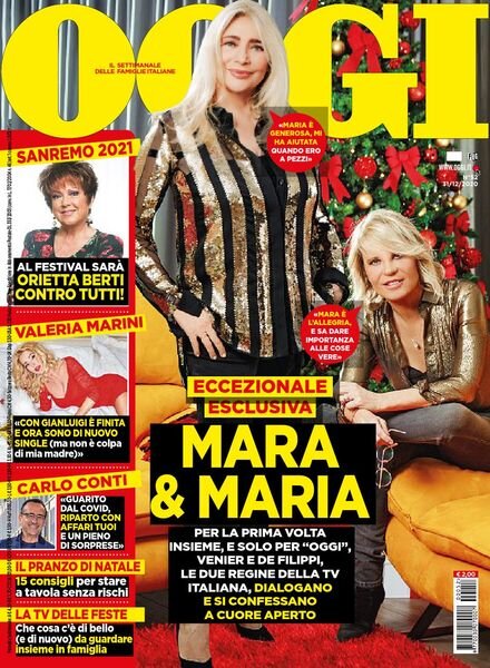 Oggi – 30 dicembre 2020 Cover