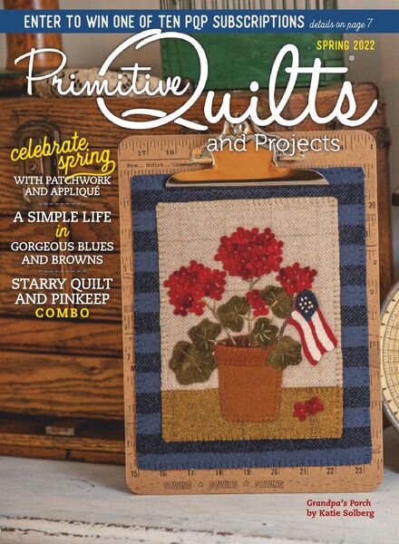 Primitive Quilts and Projects – January 2022 Cover