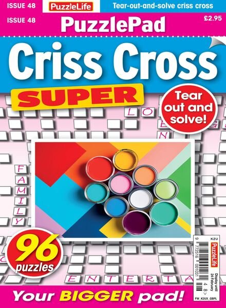 PuzzleLife PuzzlePad Criss Cross Super – 27 January 2022 Cover