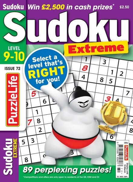 PuzzleLife Sudoku Extreme – February 2022 Cover