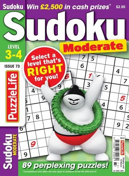 PuzzleLife Sudoku Moderate – February 2022 Cover