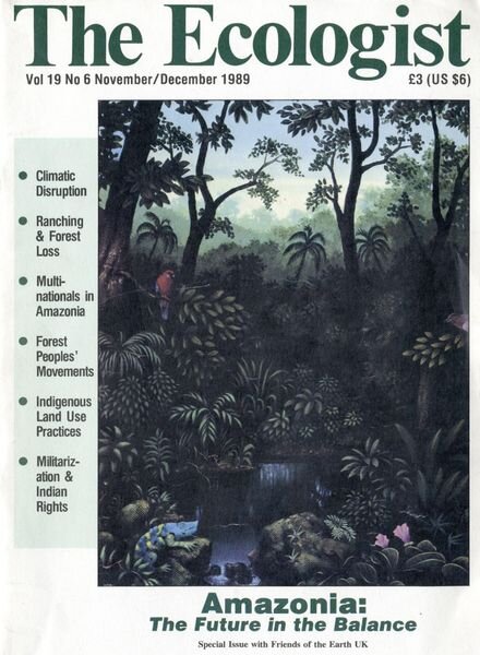 Resurgence & Ecologist – Ecologist, Vol 19 N 6 – November-December 1989 Cover