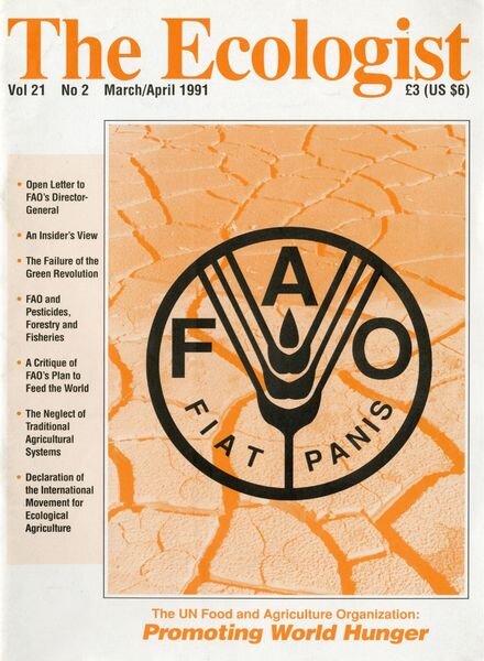 Resurgence & Ecologist – Ecologist, Vol 21 N 2 – March-April 1991 Cover