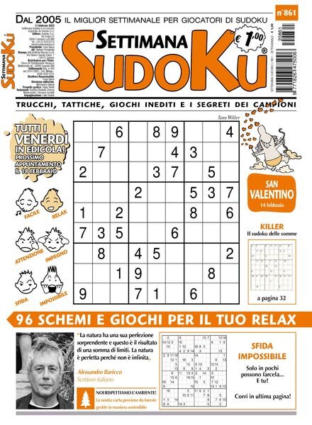 Settimana Sudoku – 09 febbraio 2022 Cover