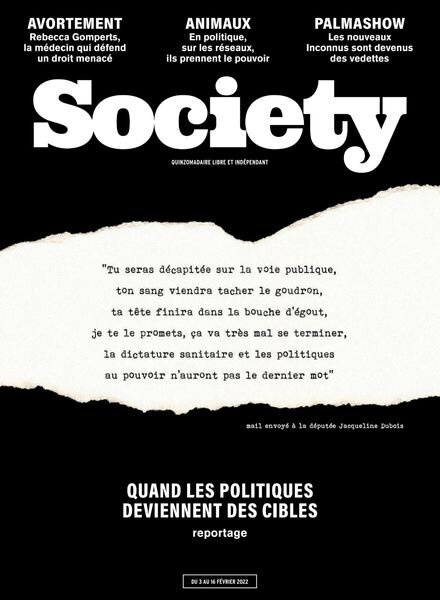 Society – 3 Fevrier 2022 Cover